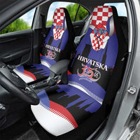 Croatia Independence Day Car Seat Cover Hrvatska Checkerboard 35th Anniversary