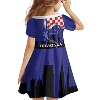 Croatia Independence Day Family Matching Off Shoulder Maxi Dress and Hawaiian Shirt Hrvatska Checkerboard 35th Anniversary