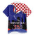 Croatia Independence Day Family Matching Off Shoulder Maxi Dress and Hawaiian Shirt Hrvatska Checkerboard 35th Anniversary