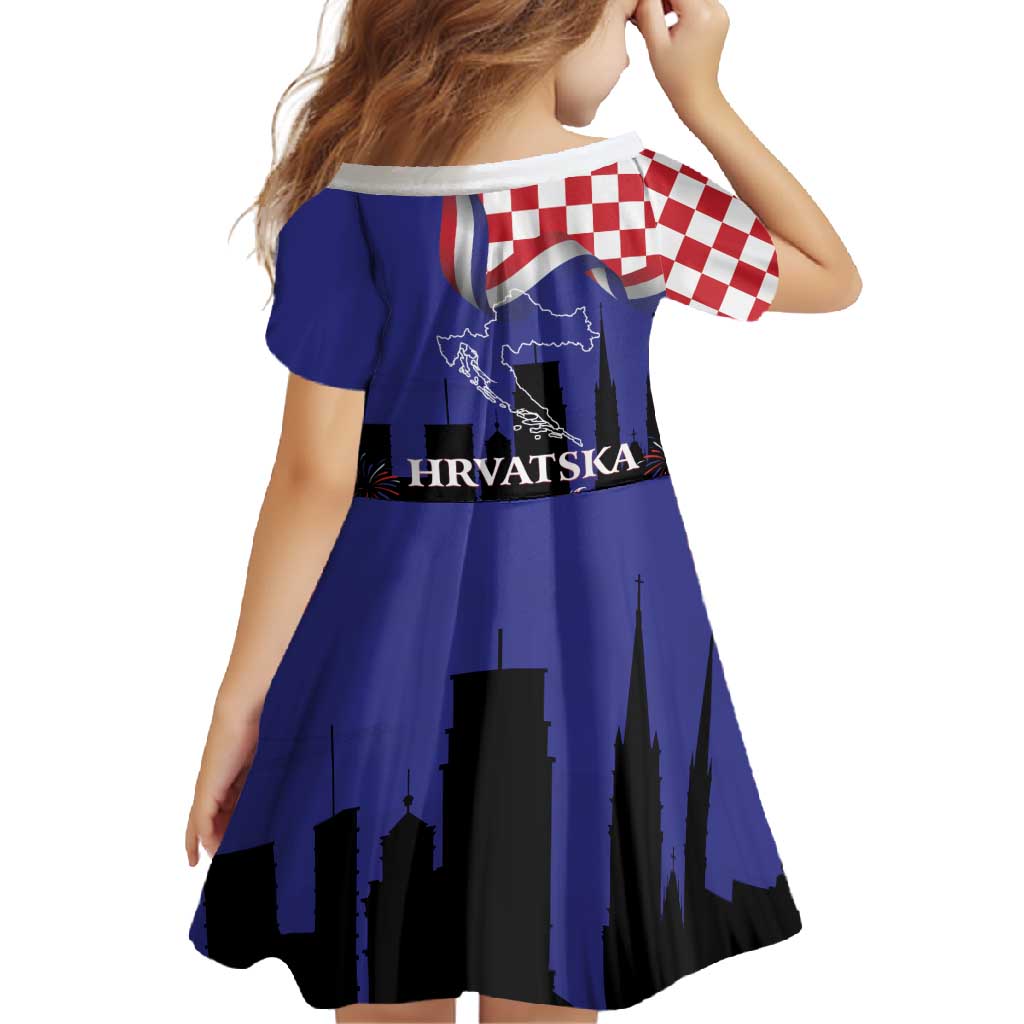 Croatia Independence Day Family Matching Tank Maxi Dress and Hawaiian Shirt Hrvatska Checkerboard 35th Anniversary