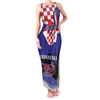 Croatia Independence Day Family Matching Tank Maxi Dress and Hawaiian Shirt Hrvatska Checkerboard 35th Anniversary