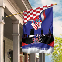 Croatia Independence Day Garden Flag Hrvatska Checkerboard 35th Anniversary