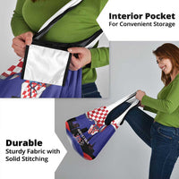 Croatia Independence Day Grocery Bag Hrvatska Checkerboard 35th Anniversary