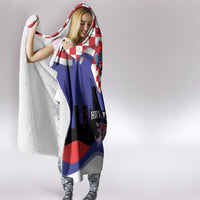 Croatia Independence Day Hooded Blanket Hrvatska Checkerboard 35th Anniversary