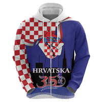 Croatia Independence Day Hoodie Hrvatska Checkerboard 35th Anniversary