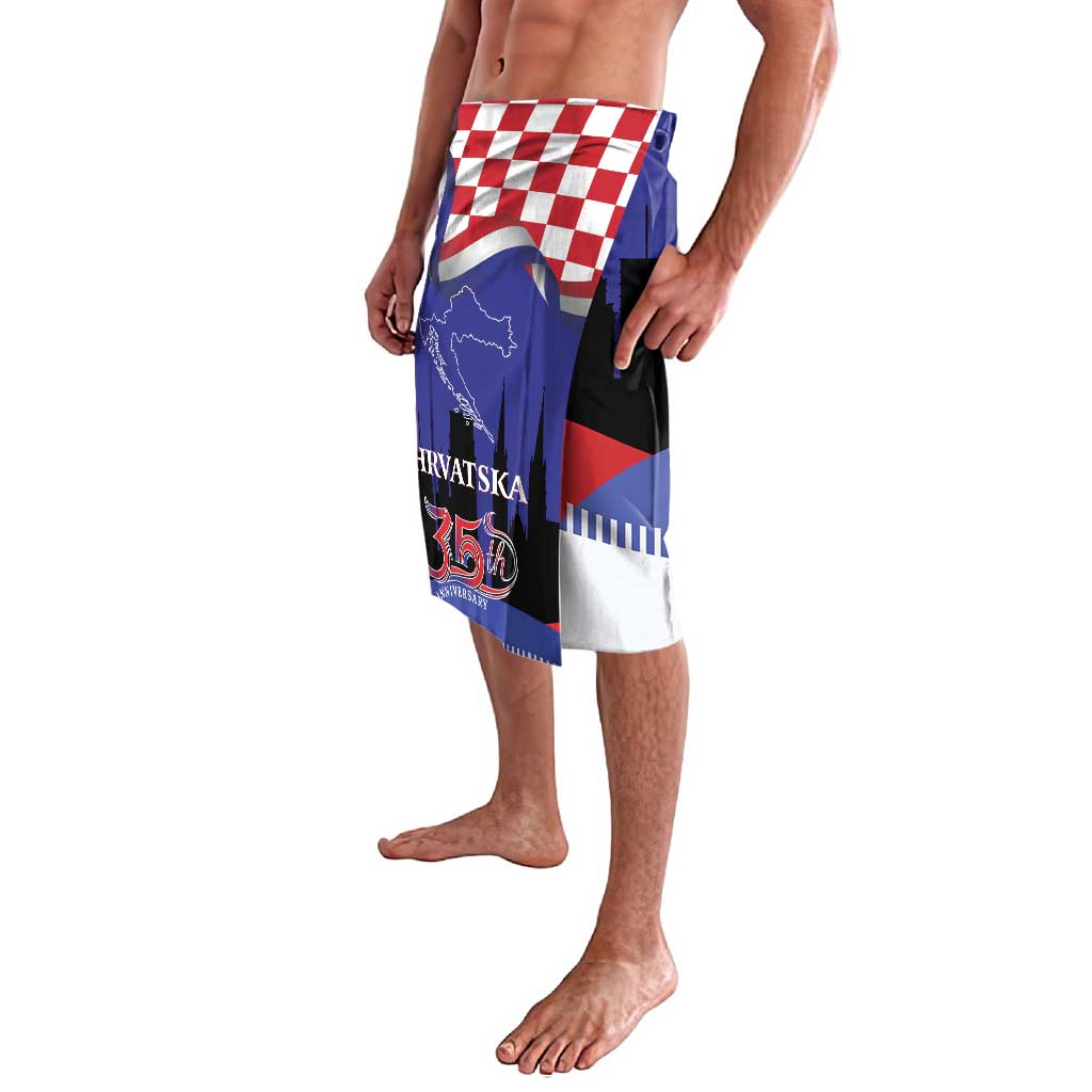 Croatia Independence Day Lavalava Hrvatska Checkerboard 35th Anniversary