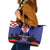 Croatia Independence Day Leather Tote Bag Hrvatska Checkerboard 35th Anniversary