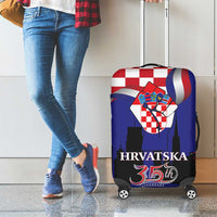 Croatia Independence Day Luggage Cover Hrvatska Checkerboard 35th Anniversary