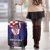 Croatia Independence Day Luggage Cover Hrvatska Checkerboard 35th Anniversary