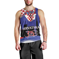 Croatia Independence Day Men Tank Top Hrvatska Checkerboard 35th Anniversary