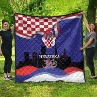 Croatia Independence Day Quilt Hrvatska Checkerboard 35th Anniversary
