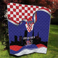 Croatia Independence Day Quilt Hrvatska Checkerboard 35th Anniversary
