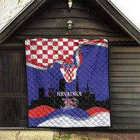 Croatia Independence Day Quilt Hrvatska Checkerboard 35th Anniversary