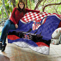 Croatia Independence Day Quilt Hrvatska Checkerboard 35th Anniversary
