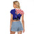 Croatia Independence Day Raglan Cropped T Shirt Hrvatska Checkerboard 35th Anniversary