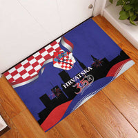 Croatia Independence Day Rubber Doormat Hrvatska Checkerboard 35th Anniversary
