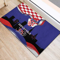 Croatia Independence Day Rubber Doormat Hrvatska Checkerboard 35th Anniversary