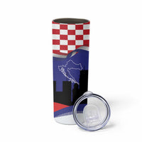 Croatia Independence Day Skinny Tumbler Hrvatska Checkerboard 35th Anniversary