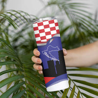 Croatia Independence Day Skinny Tumbler Hrvatska Checkerboard 35th Anniversary