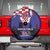 Croatia Independence Day Spare Tire Cover Hrvatska Checkerboard 35th Anniversary