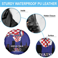 Croatia Independence Day Spare Tire Cover Hrvatska Checkerboard 35th Anniversary