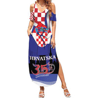 Croatia Independence Day Summer Maxi Dress Hrvatska Checkerboard 35th Anniversary