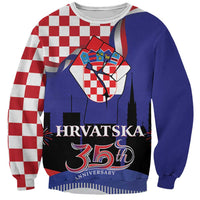 Croatia Independence Day Sweatshirt Hrvatska Checkerboard 35th Anniversary