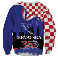 Croatia Independence Day Sweatshirt Hrvatska Checkerboard 35th Anniversary