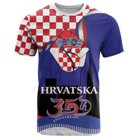 Croatia Independence Day T Shirt Hrvatska Checkerboard 35th Anniversary