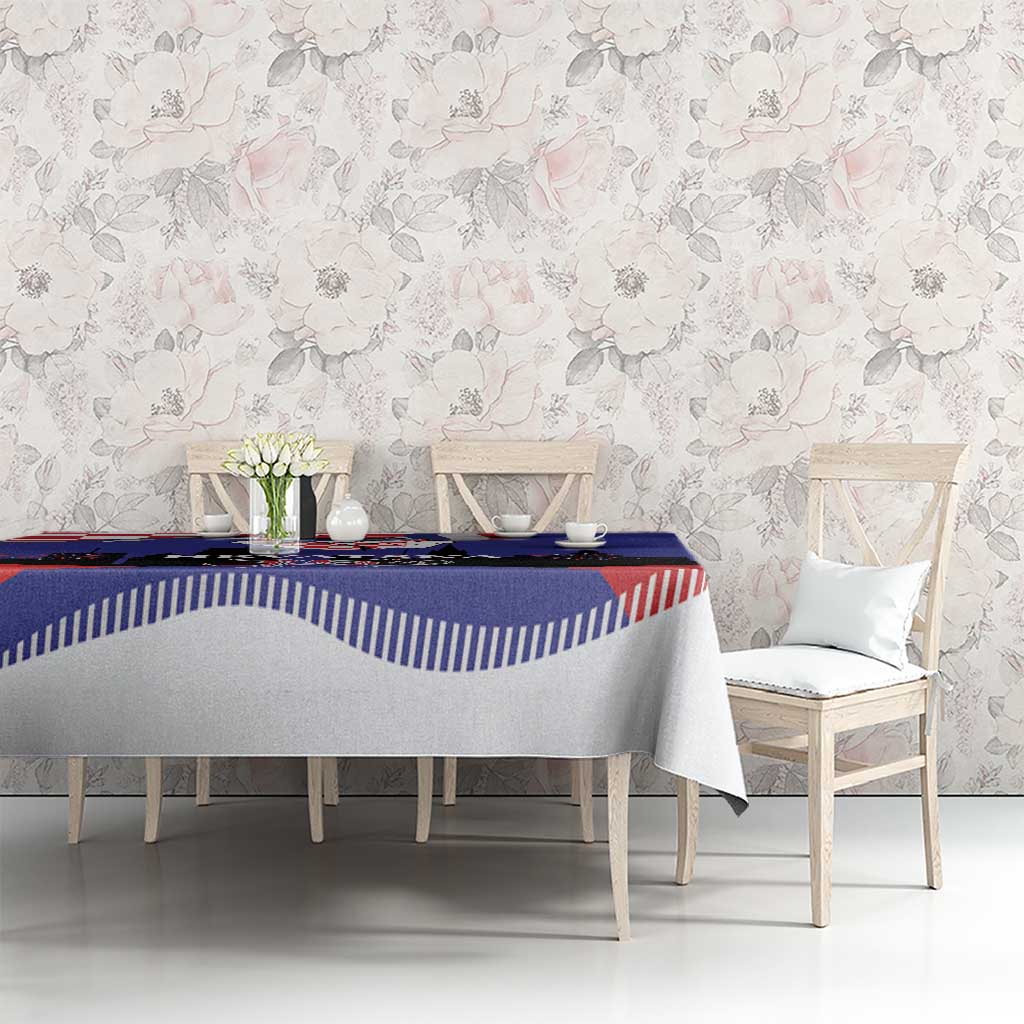 Croatia Independence Day Tablecloth Hrvatska Checkerboard 35th Anniversary