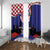 Croatia Independence Day Window Curtain Hrvatska Checkerboard 35th Anniversary