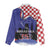 Croatia Independence Day Women Casual Shirt Hrvatska Checkerboard 35th Anniversary
