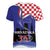Croatia Independence Day Women V-Neck T-Shirt Hrvatska Checkerboard 35th Anniversary