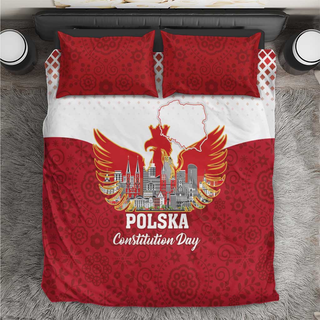 Poland Constitution Day Bedding Set Warsaw Capital Mazurek Dabrowskiego