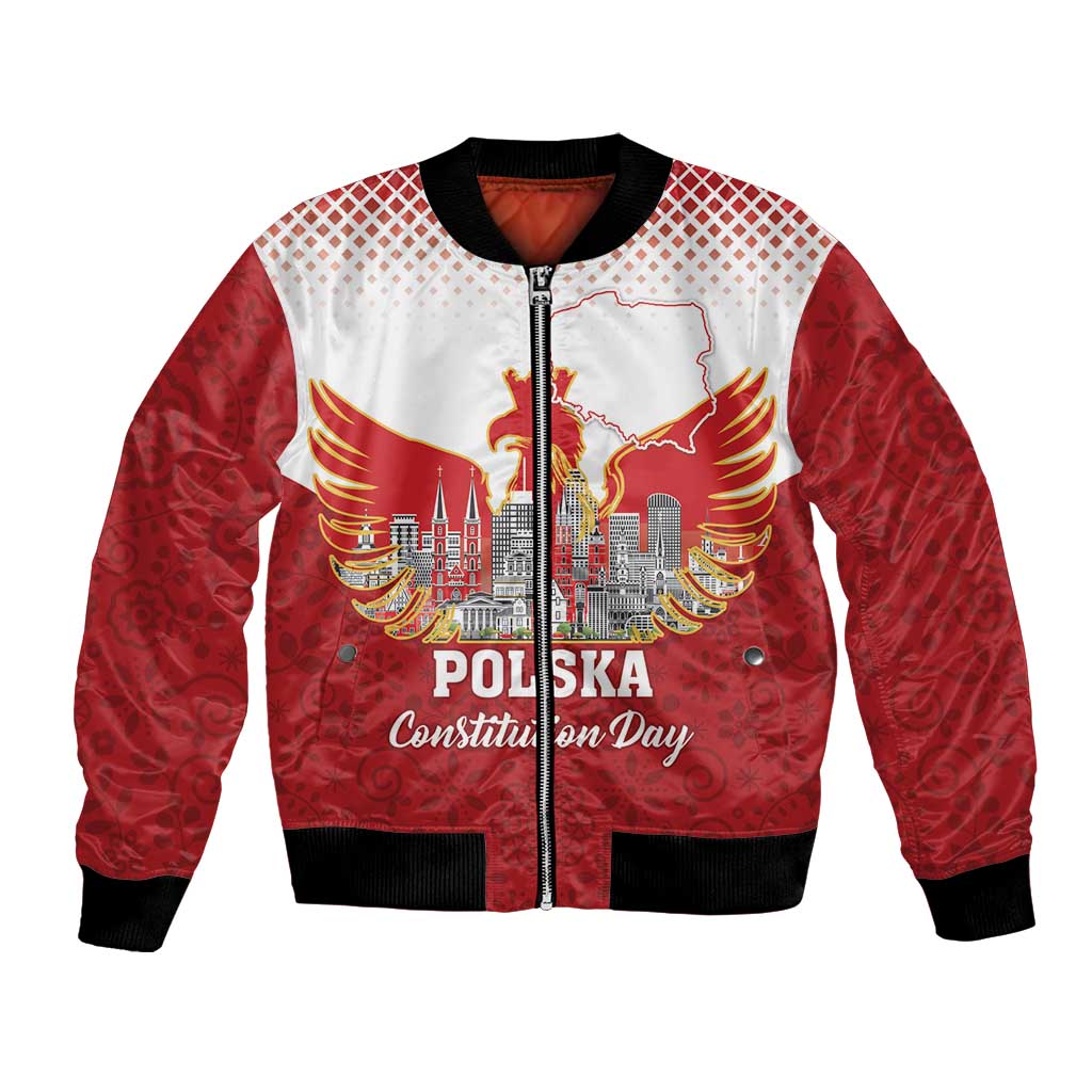 Poland Constitution Day Bomber Jacket Warsaw Capital Mazurek Dabrowskiego
