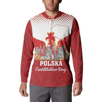 Poland Constitution Day Button Sweatshirt Warsaw Capital Mazurek Dabrowskiego