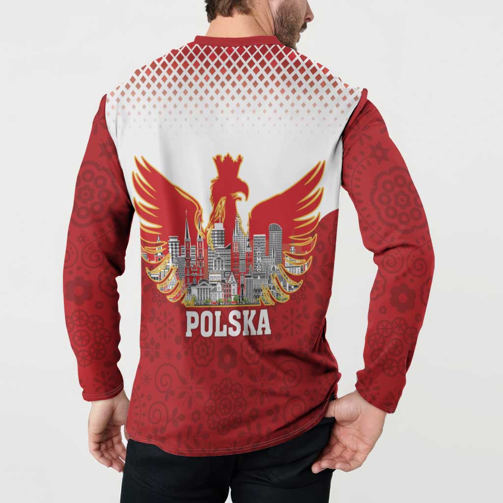 Poland Constitution Day Button Sweatshirt Warsaw Capital Mazurek Dabrowskiego
