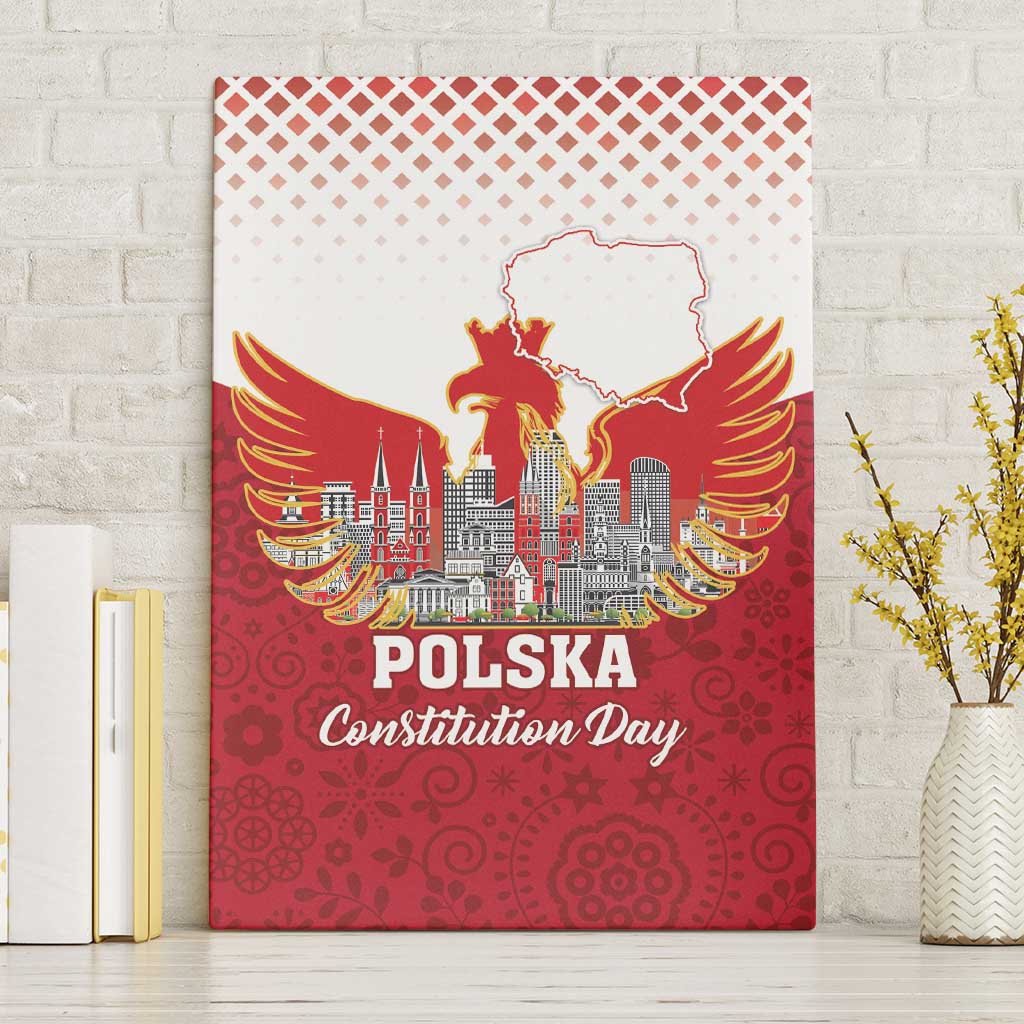 Poland Constitution Day Canvas Wall Art Warsaw Capital Mazurek Dabrowskiego