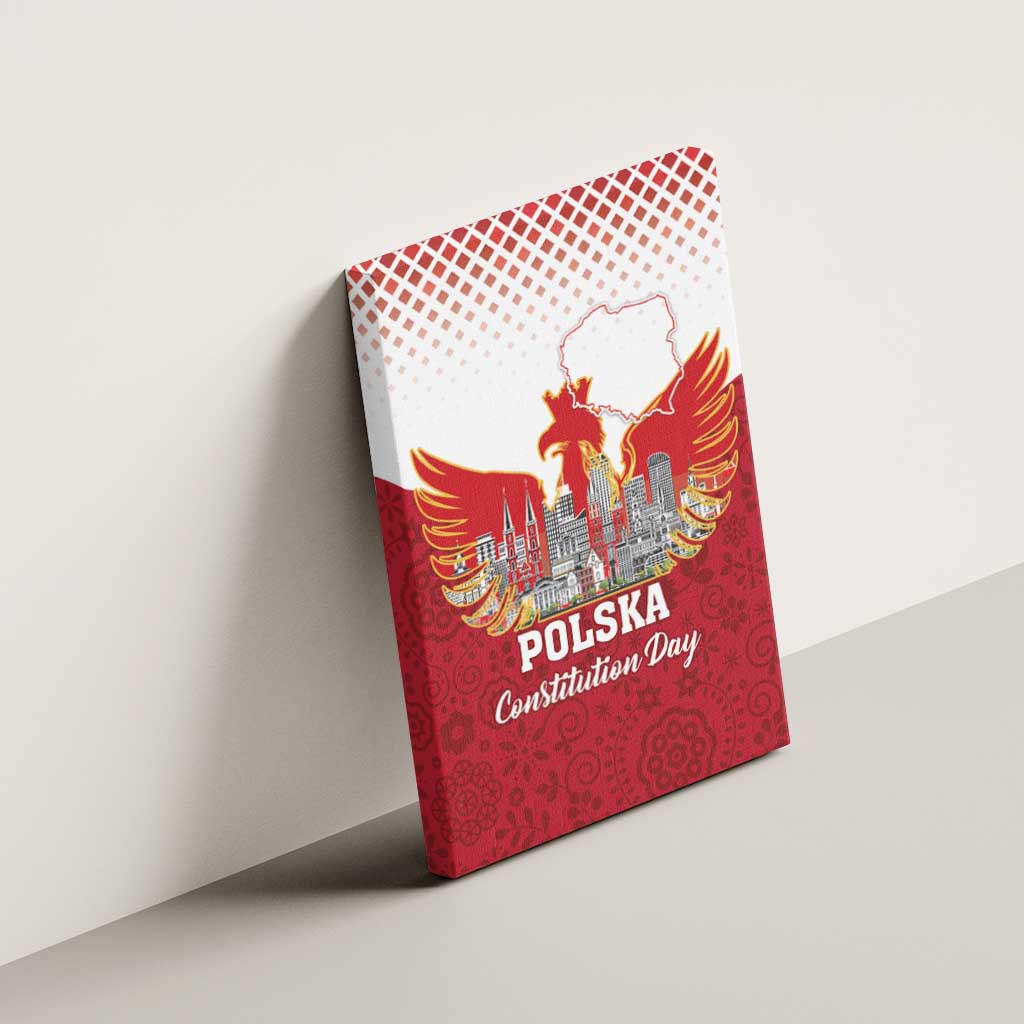 Poland Constitution Day Canvas Wall Art Warsaw Capital Mazurek Dabrowskiego