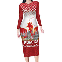 Poland Constitution Day Family Matching Long Sleeve Bodycon Dress and Hawaiian Shirt Warsaw Capital Mazurek Dabrowskiego