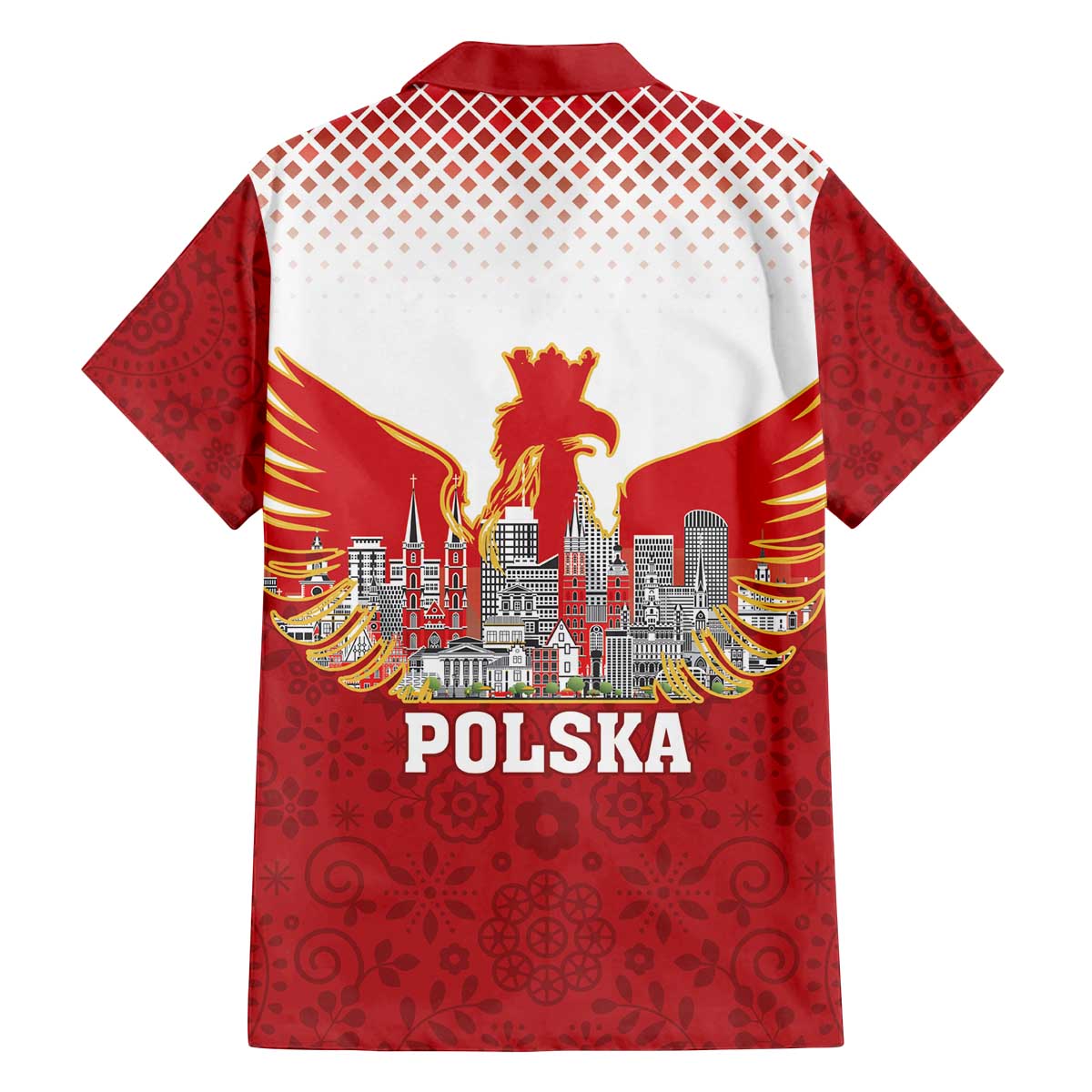 Poland Constitution Day Family Matching Off The Shoulder Long Sleeve Dress and Hawaiian Shirt Warsaw Capital Mazurek Dabrowskiego