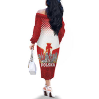 Poland Constitution Day Family Matching Off The Shoulder Long Sleeve Dress and Hawaiian Shirt Warsaw Capital Mazurek Dabrowskiego