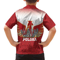 Poland Constitution Day Family Matching Off Shoulder Short Dress and Hawaiian Shirt Warsaw Capital Mazurek Dabrowskiego