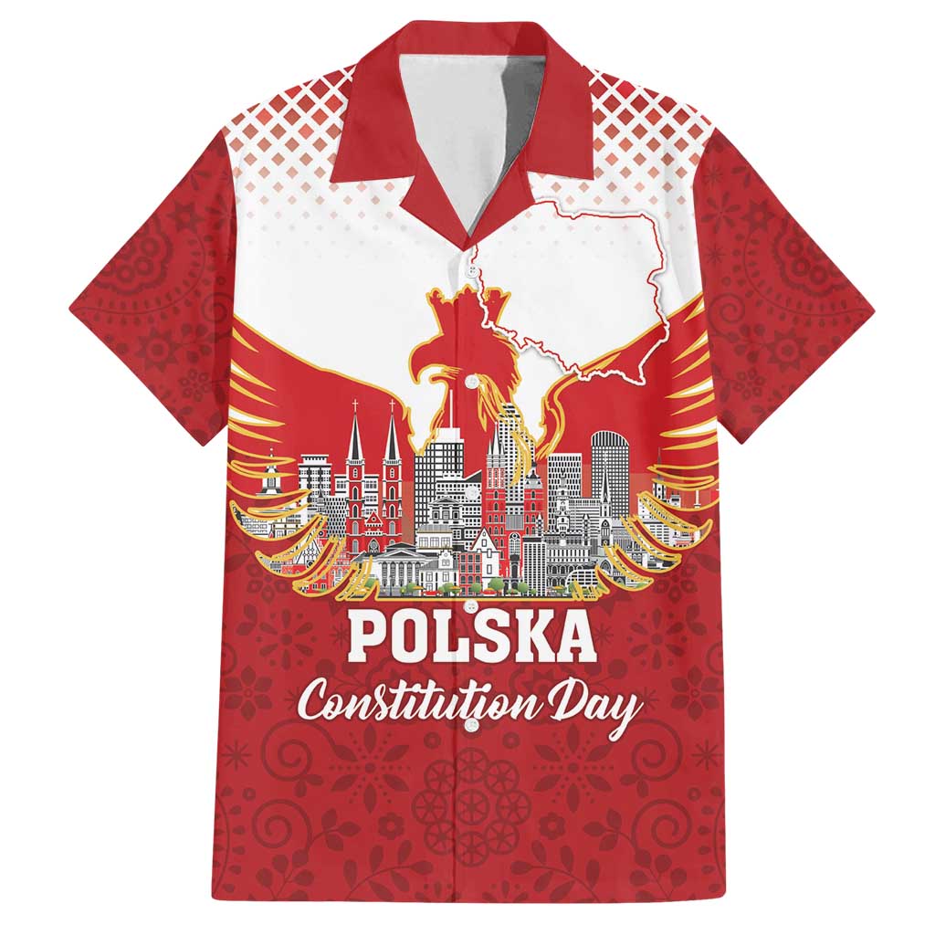 Poland Constitution Day Family Matching Tank Maxi Dress and Hawaiian Shirt Warsaw Capital Mazurek Dabrowskiego