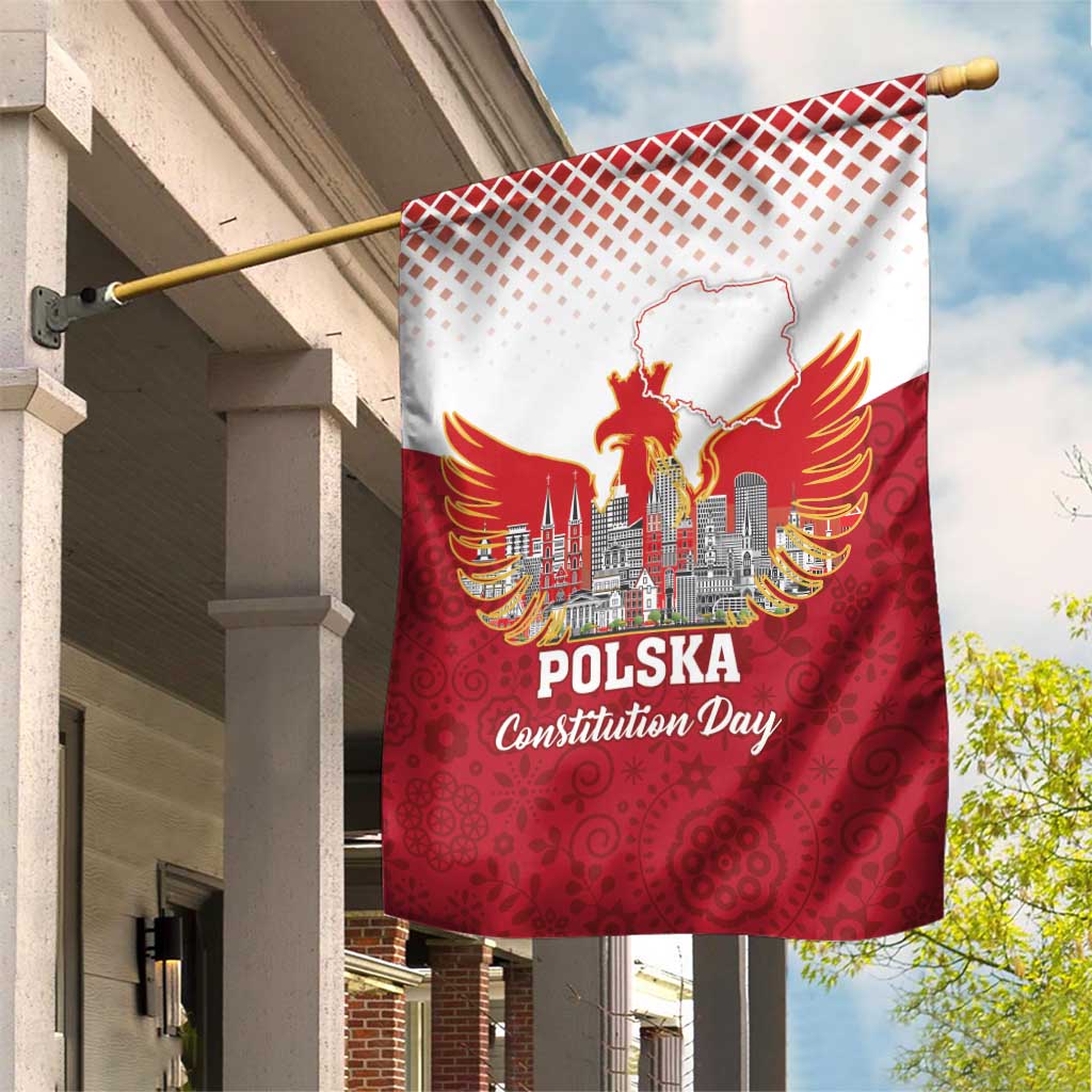 Poland Constitution Day Garden Flag Warsaw Capital Mazurek Dabrowskiego