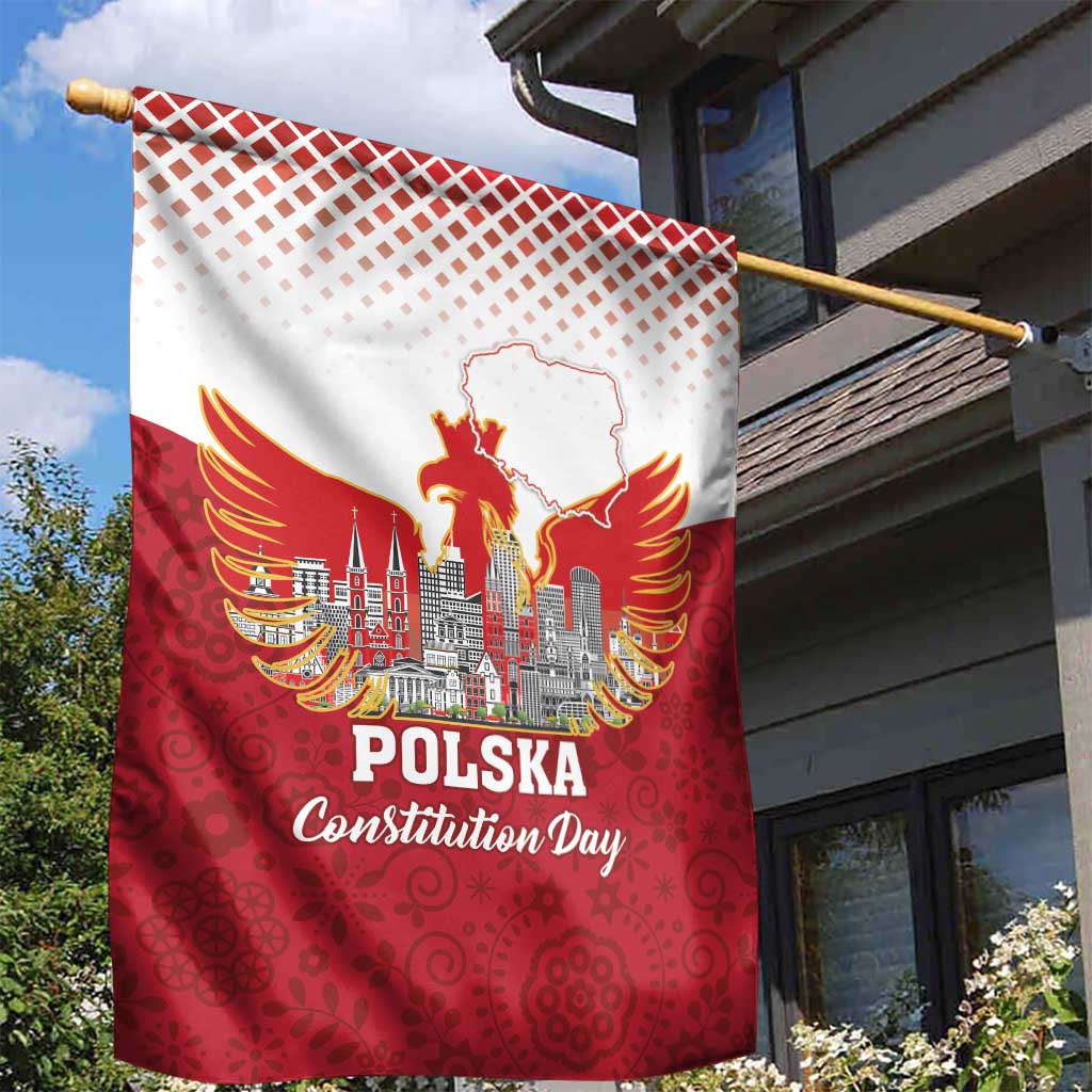 Poland Constitution Day Garden Flag Warsaw Capital Mazurek Dabrowskiego