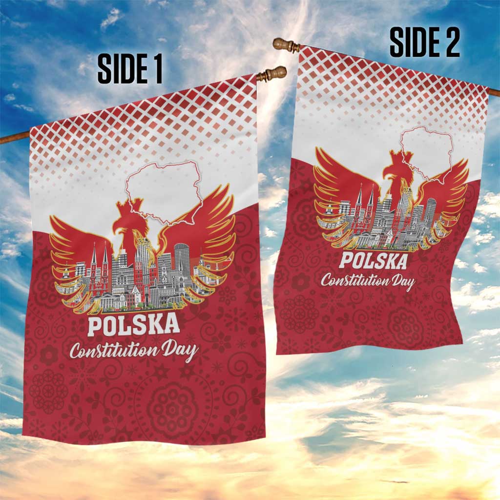 Poland Constitution Day Garden Flag Warsaw Capital Mazurek Dabrowskiego