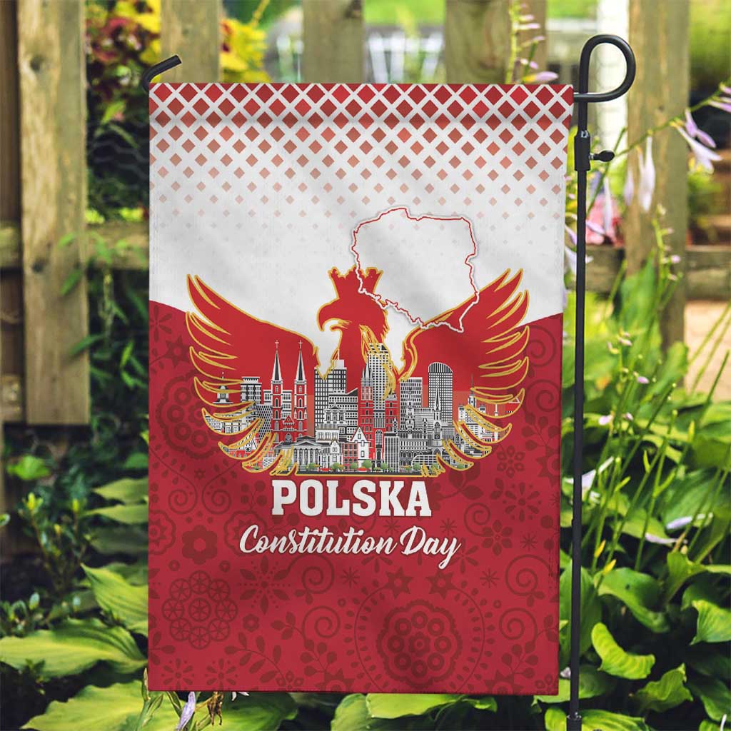 Poland Constitution Day Garden Flag Warsaw Capital Mazurek Dabrowskiego