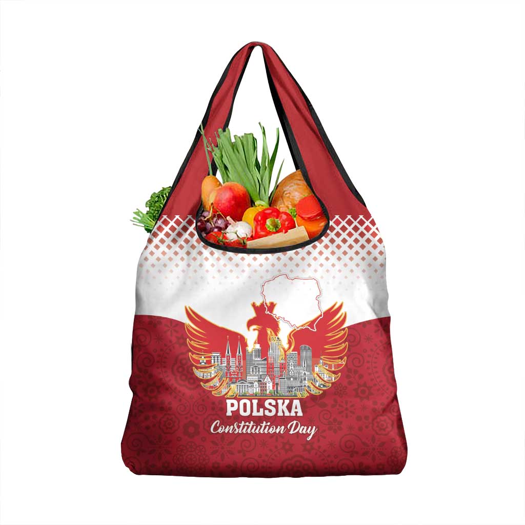 Poland Constitution Day Grocery Bag Warsaw Capital Mazurek Dabrowskiego