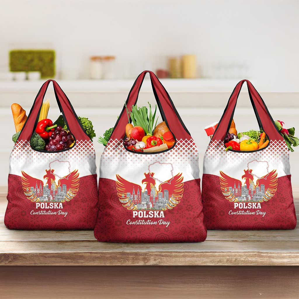 Poland Constitution Day Grocery Bag Warsaw Capital Mazurek Dabrowskiego